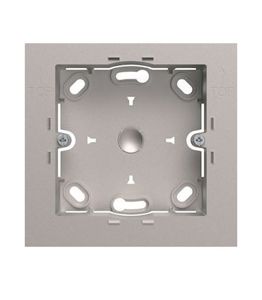 Boite saillie 1 poste Hager gallery titane