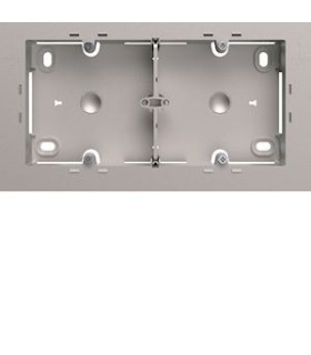 Boite saillie 2 postes Hager Gallery titane