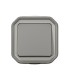 Poussoir NO Plexo complet encastré gris / Legrand
