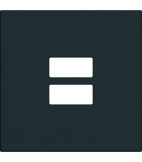 Enjoliveur pour chargeur double USB Hager Gallery night NOIR