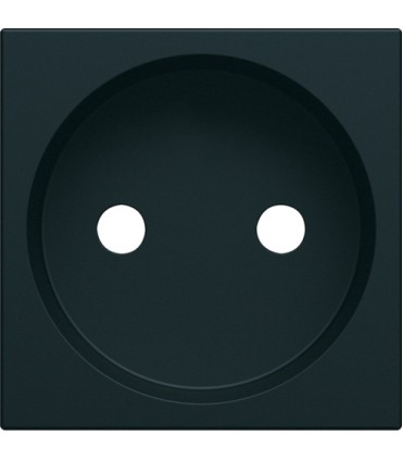 Enjoliveur prise de courant Hager Gallery 2 Pôles night NOIR