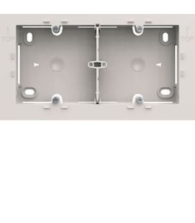Boite saillie 2 postes Hager gallery Blanc pure