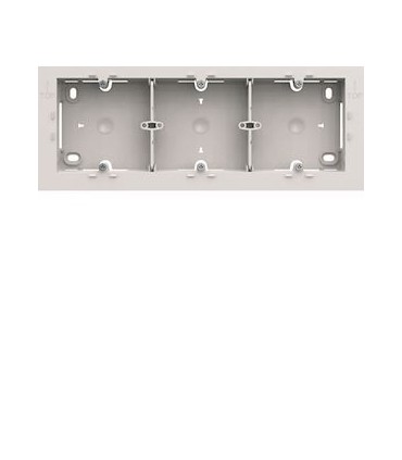 Boite saillie 3 postes Hager gallery blanc pure