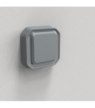 Prise de courant 2P+T Plexo complet encastré gris / Legrand