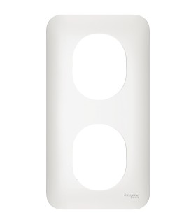 Plaque 2 Postes Schneider Electric Ovalis Vertical 71mm