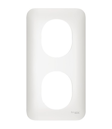 Plaque 2 Postes Schneider Electric Ovalis Vertical 71mm