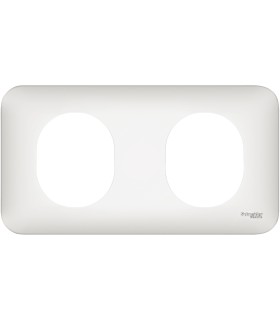 Plaque 2 Postes Schneider Electric Ovalis Horizontal 71mm