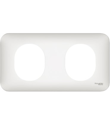 Plaque 2 Postes Schneider Electric Ovalis Horizontal 71mm