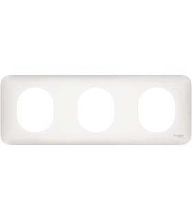 Plaque 3 Postes Schneider Electric Ovalis Horizontale 71mm