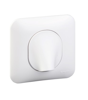 Sortie de Câble Schneider Ovalis 16A Ø 6 à 12mm blanc avec plaque
