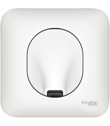 Sortie de Câble Schneider Ovalis 16A Ø 6 à 12mm blanc avec plaque