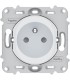 Prise 2P+T 16A  Ovalis Schneider connexion automatique, blanc sans Plaque