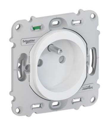 Lot de 40 Prises 2P+T 16 A Schneider Electric Ovalis Connexion Automatique sans Plaque