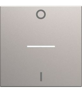 Enjoliveur interrupteur gallery marquage 0-1 a voyant 2 modules titane / Hager