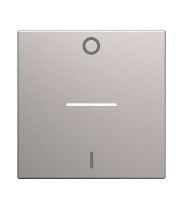 Enjoliveur interrupteur gallery marquage 0-1 a voyant 2 modules titane / Hager