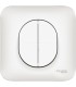 Double Va-et-Vient Schneider Electric Ovalis 10AX + Plaque-Blanc