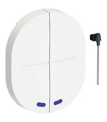 Enjoliveur 2 Demi-Touche Schneider Electric Ovalis + Led bleu