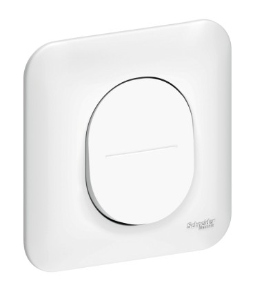 Interrupteur Va-et-Vient 10AX Schneider Ovalis avec Plaque blanc
