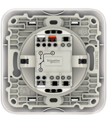 Interrupteur Va-et-Vient 10AX Schneider Ovalis avec Plaque blanc