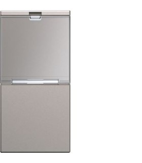 Enjoliveur interrupteur gallery avec porte-étiquette 1 module titane / Hager