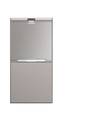 Enjoliveur interrupteur gallery avec porte-étiquette 1 module titane / Hager