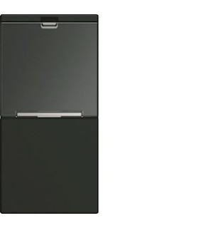 Enjoliveur interrupteur gallery avec porte-étiquette 1 module night / Hager