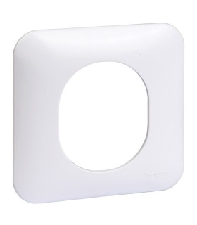 Lot de 100 plaques Ovalis Schneider Blanc sans emballage unitaire.