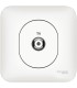 Prise TV Simple Schneider Electric Ovalis + Plaque- Blanc