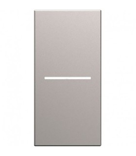 Enjoliveur interrupteur a voyant gallery 1 module titane / Hager