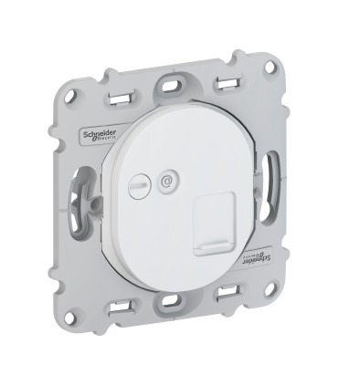 RJ45 CAT6 STP Schneider Ovalis sans plaque, enjoliveur blanc.