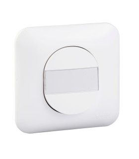 Poussoir Porte-Etiquette Schneider Electric Ovalis 10A + Plaque Blanc