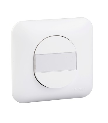 Poussoir Porte-Etiquette Schneider Electric Ovalis 10A + Plaque Blanc