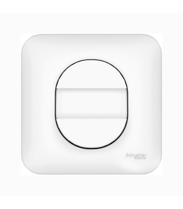 Poussoir Porte-Etiquette Schneider Electric Ovalis 10A + Plaque Blanc