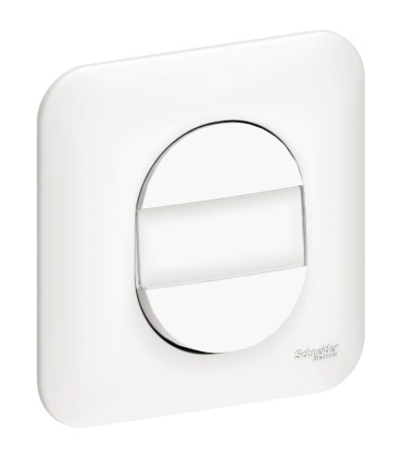 Poussoir Porte-Etiquette Schneider Electric Ovalis 10A + Plaque Blanc