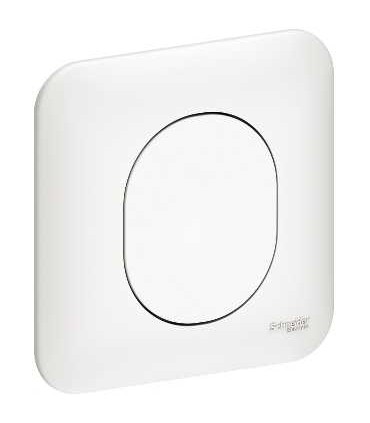 Obturateur Schneider Electric Ovalis + Plaque BLANC