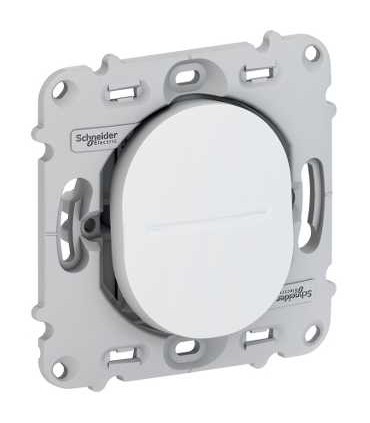 Poussoir Schneider Ovalis 10A sans Plaque- Blanc