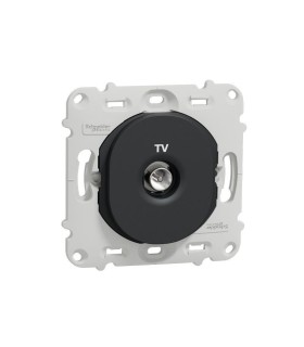 Prise TV simple Ovalis sans plaque de finition - Anthracite