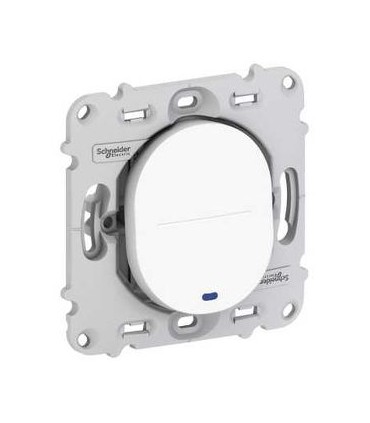 Va-et-Vient Lumineux + LED Schneider Ovalis 10A sans Plaque- Blanc
