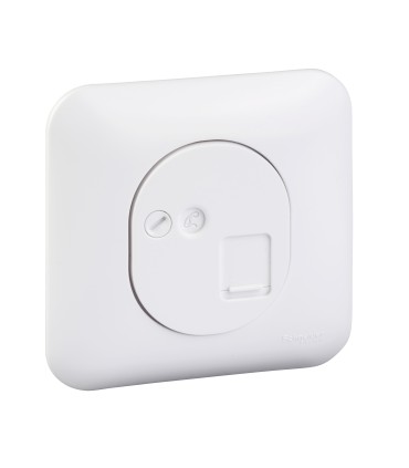 RJ45 CAT5 UTP TEL Schneider Electric Ovalis + Plaque- Blanc