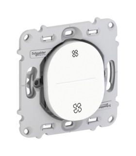 Poussoir VMC Ovalis 10A sans arrêt - sans plaque de finition- Blanc