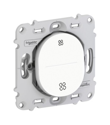 Interrupteur VMC Ovalis 10AX- 2 positions - sans plaque de finition - Blanc