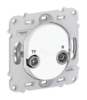Prise TV/R Schneider Ovalis sans plaque- Blanc