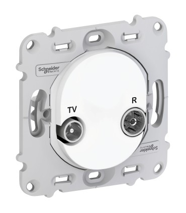 Prise TV/R Schneider Ovalis sans plaque- Blanc