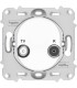 Prise TV/R Schneider Ovalis sans plaque- Blanc
