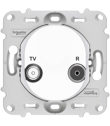 Prise TV/R Schneider Ovalis sans plaque- Blanc