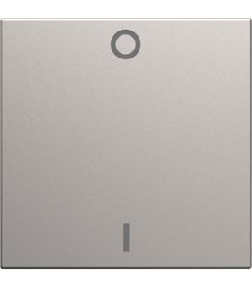 Enjoliveur interrupteur gallery marquage 0-1 2 modules titane / Hager