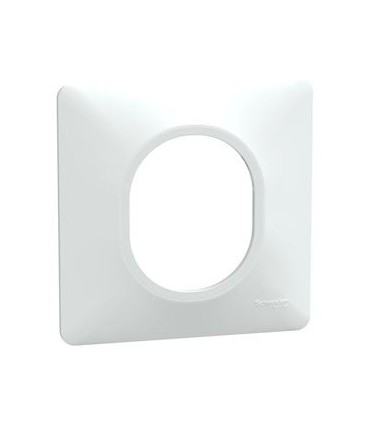 Double prise USB Ovalis type A+C - 5Vcc - 2,4A avec plaque - Blanc