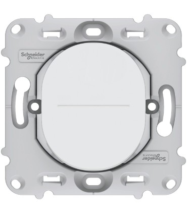 Interrupteur Va-et-vient Ovalis, 10 AX enjoliveur blanc