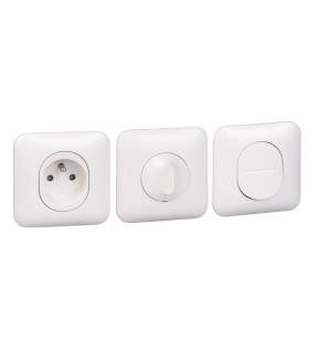 Ovalis - ProBox - 10 V&V+ 30 Prises 2P+T+ 40 plaques + 1 prise USB type C- Blanc