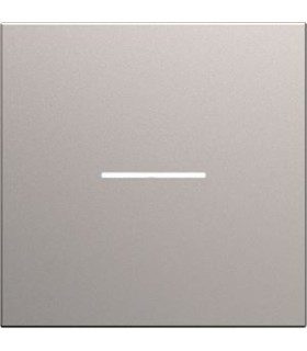 Enjoliveur interrupteur à voyant gallery 2 modules titane / Hager